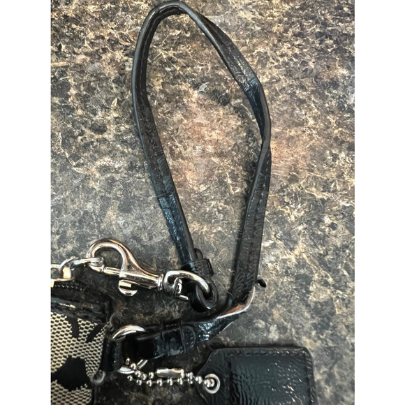 Coach Black Signature Print Wristlet - Picture 3 of 5